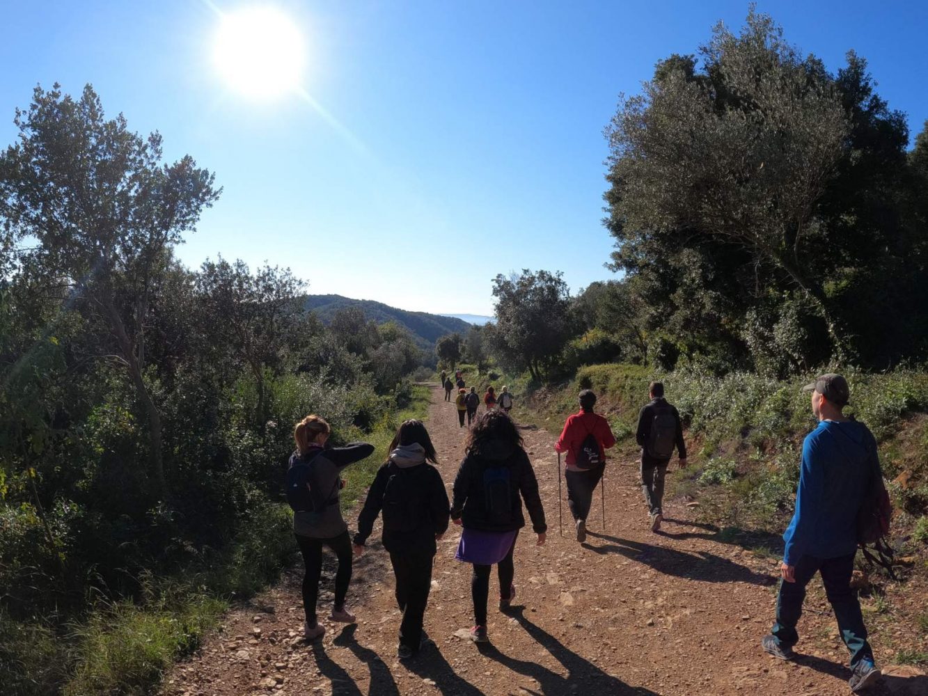 Equip compartint una experiència a la natura
